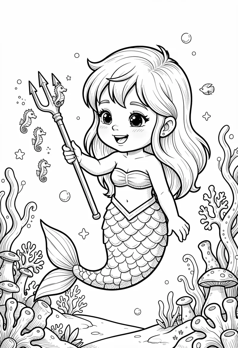mermaid coloring pages 337