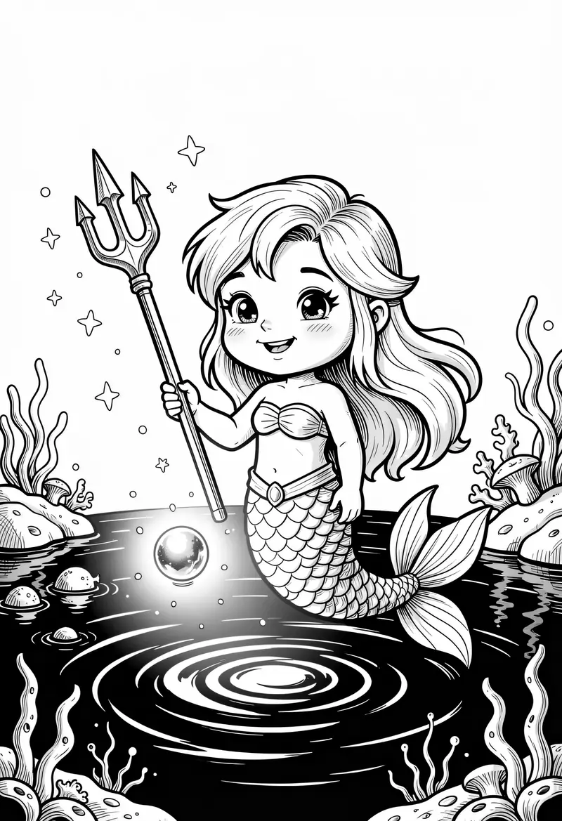 mermaid coloring pages 334