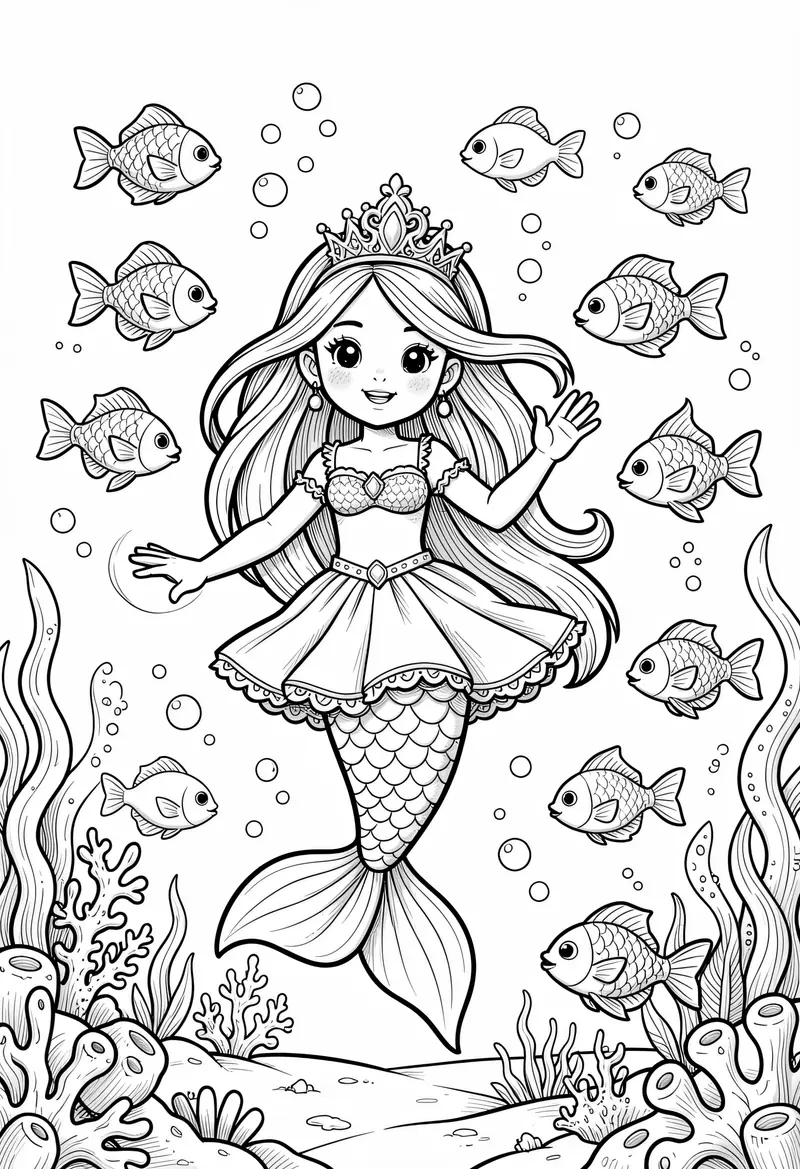 mermaid coloring pages 333