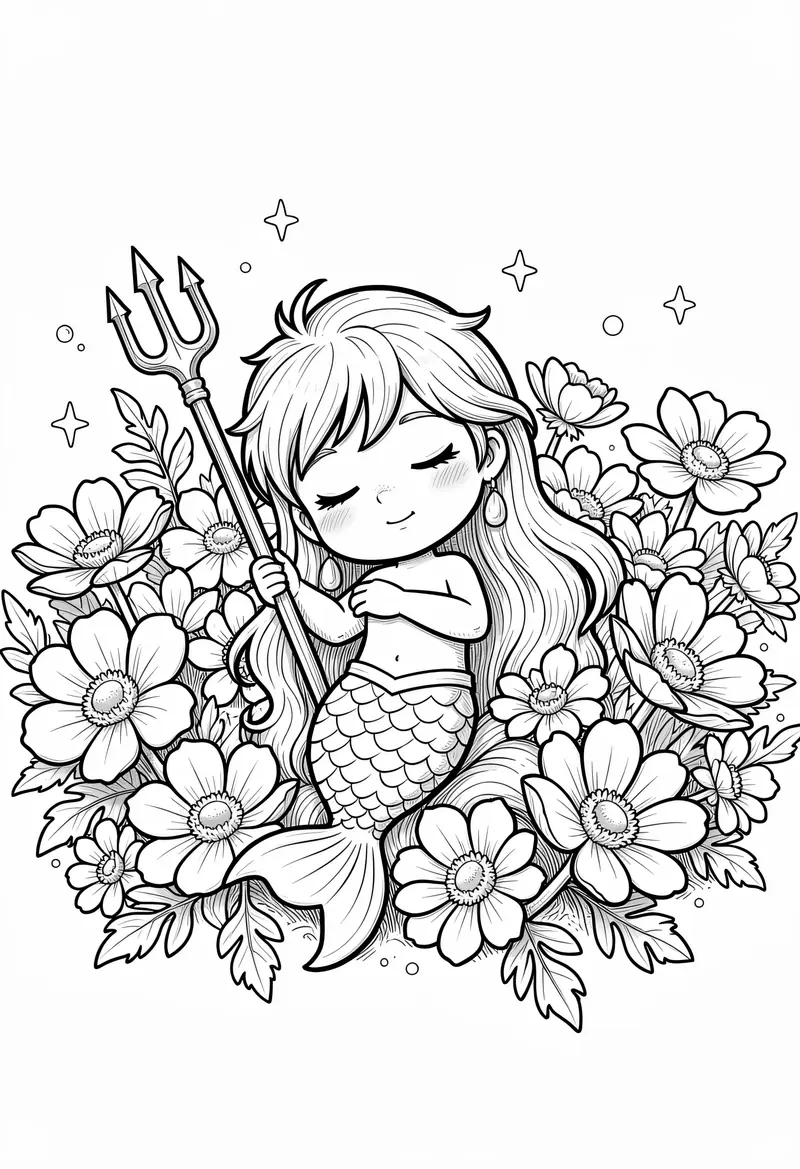 mermaid coloring pages 331