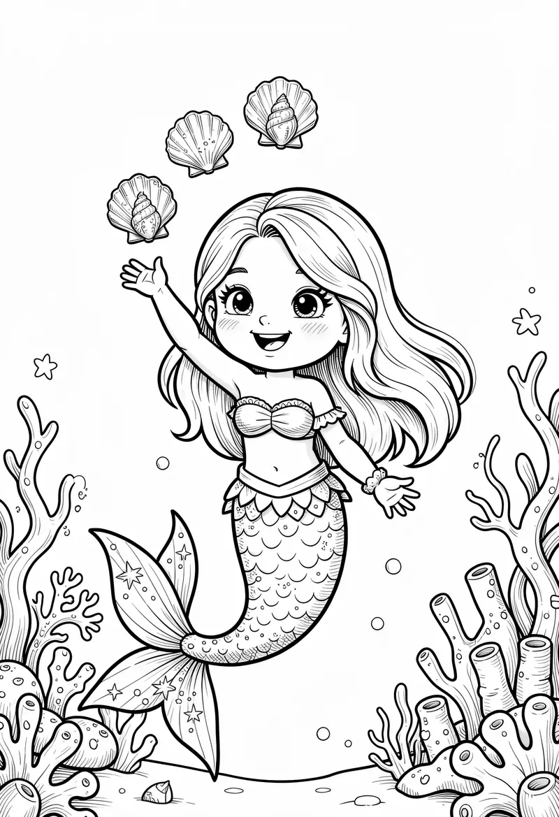 mermaid coloring pages 329