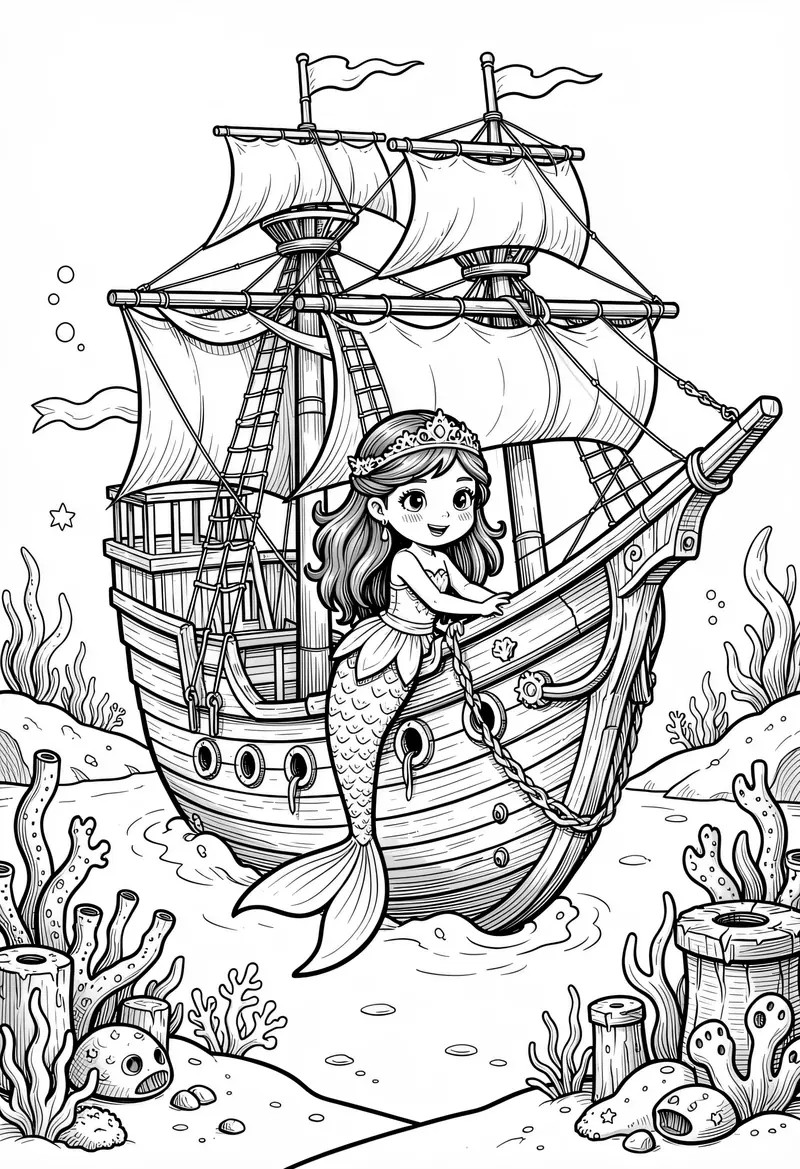 mermaid coloring pages 327