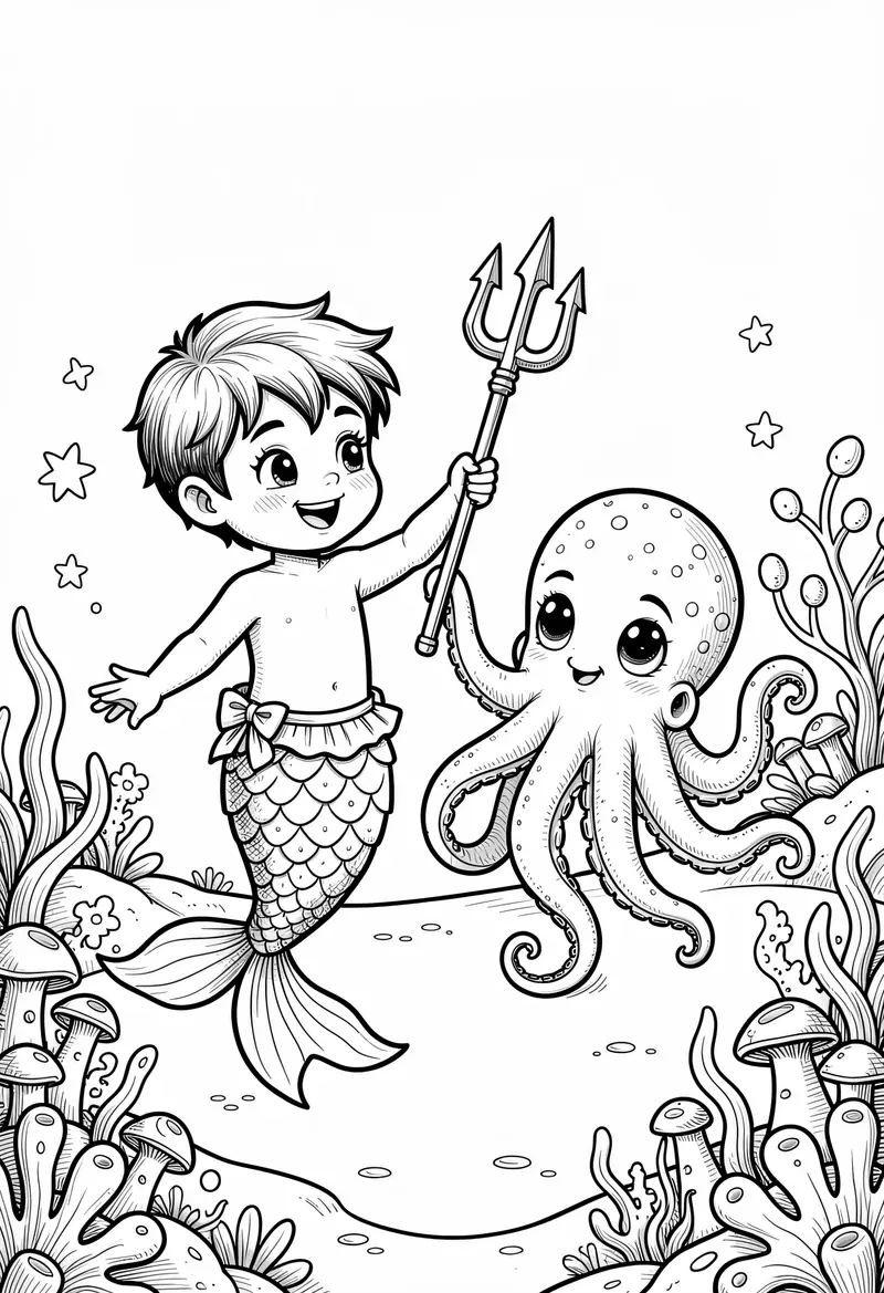 mermaid coloring pages 325