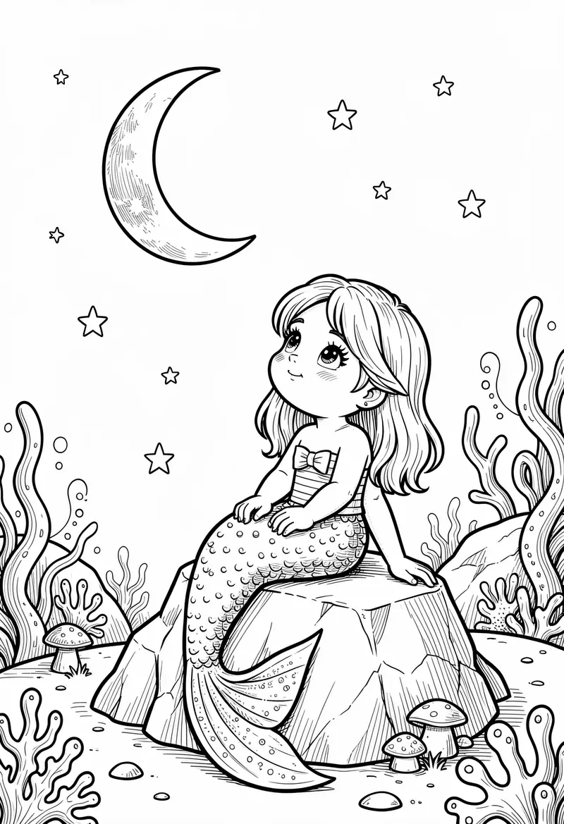 mermaid coloring pages 323