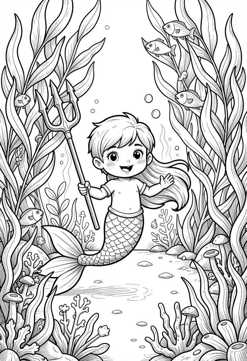 mermaid coloring pages 322