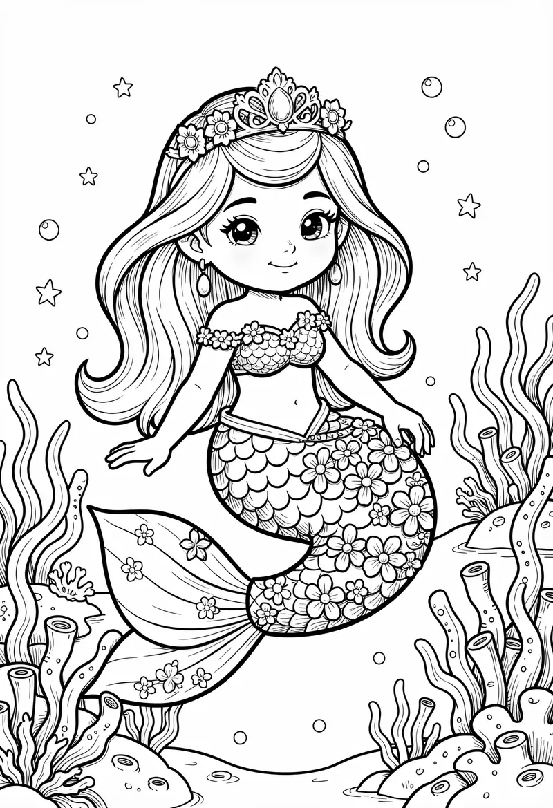 mermaid coloring pages 321