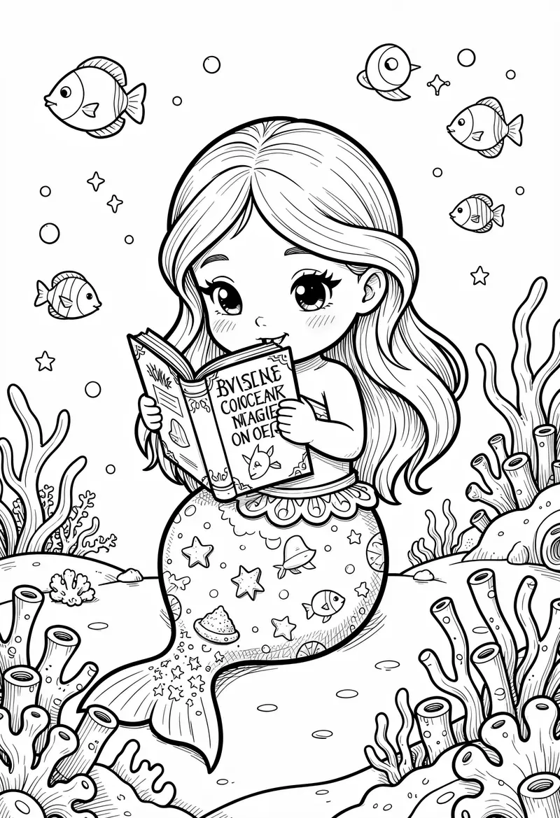 mermaid coloring pages 320