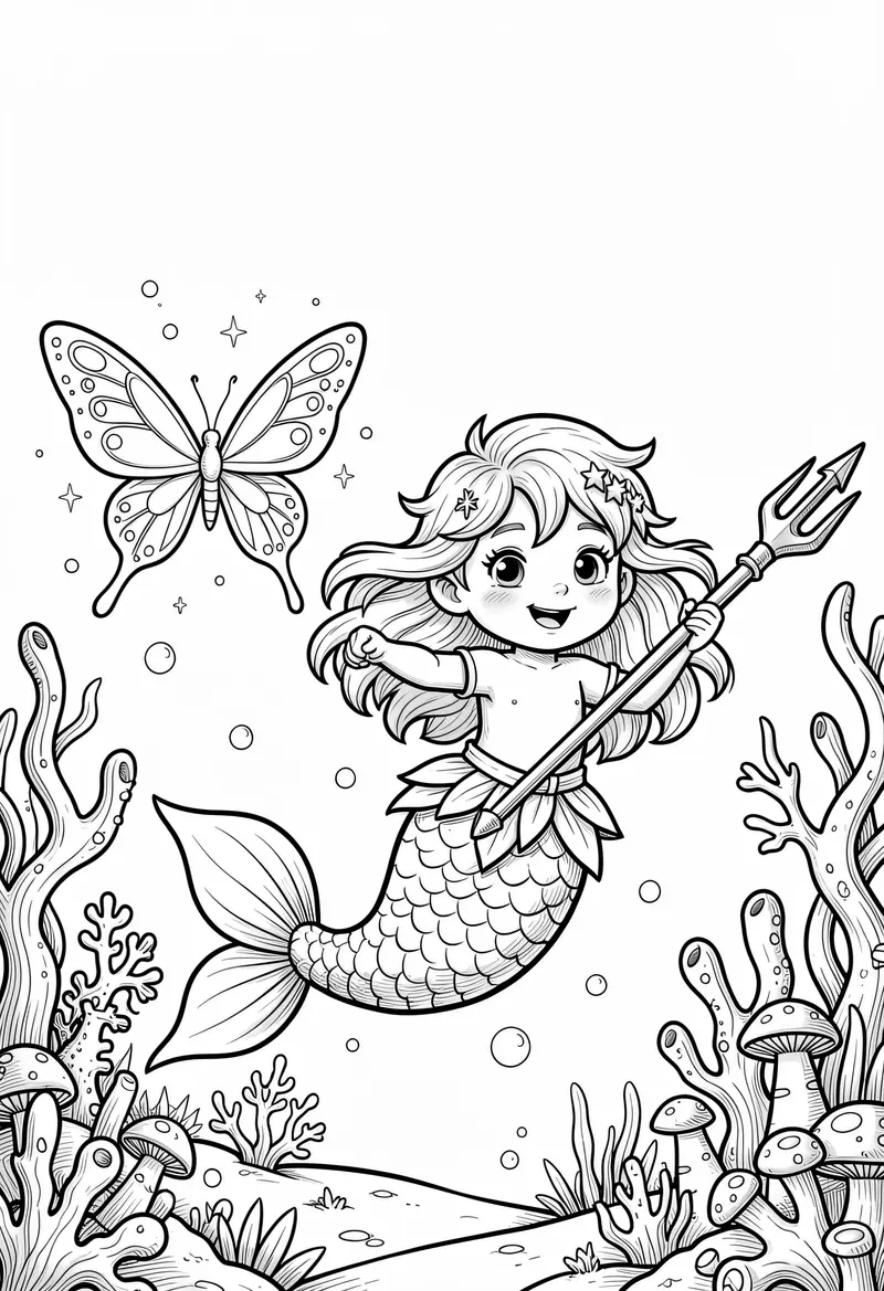 mermaid coloring pages 319