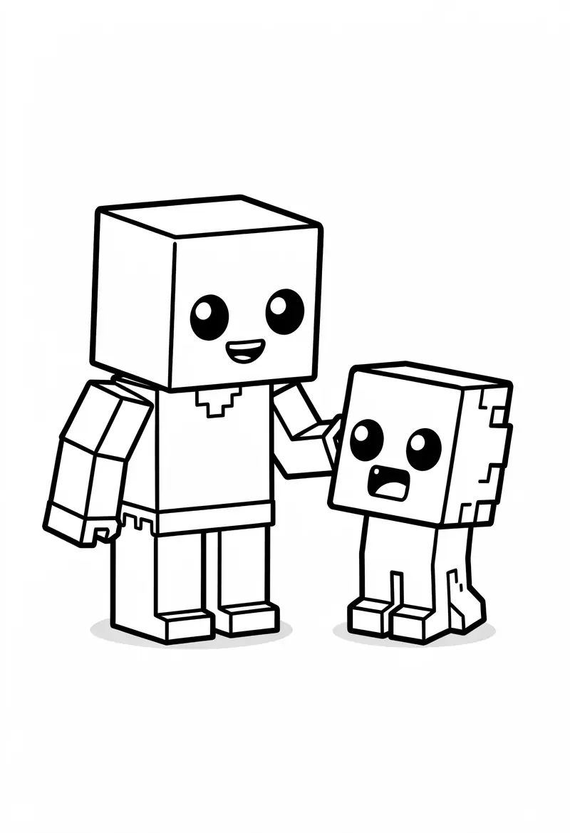 minecraft coloring pages 316