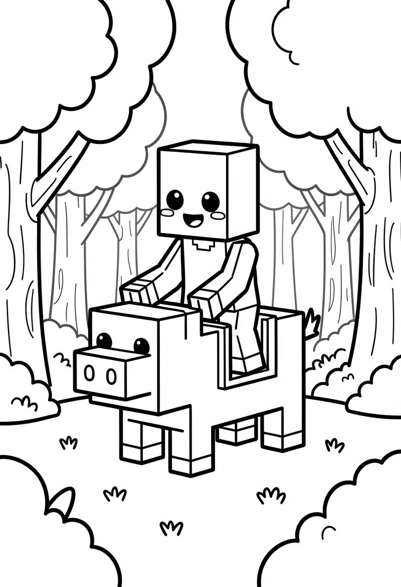 minecraft coloring pages 315