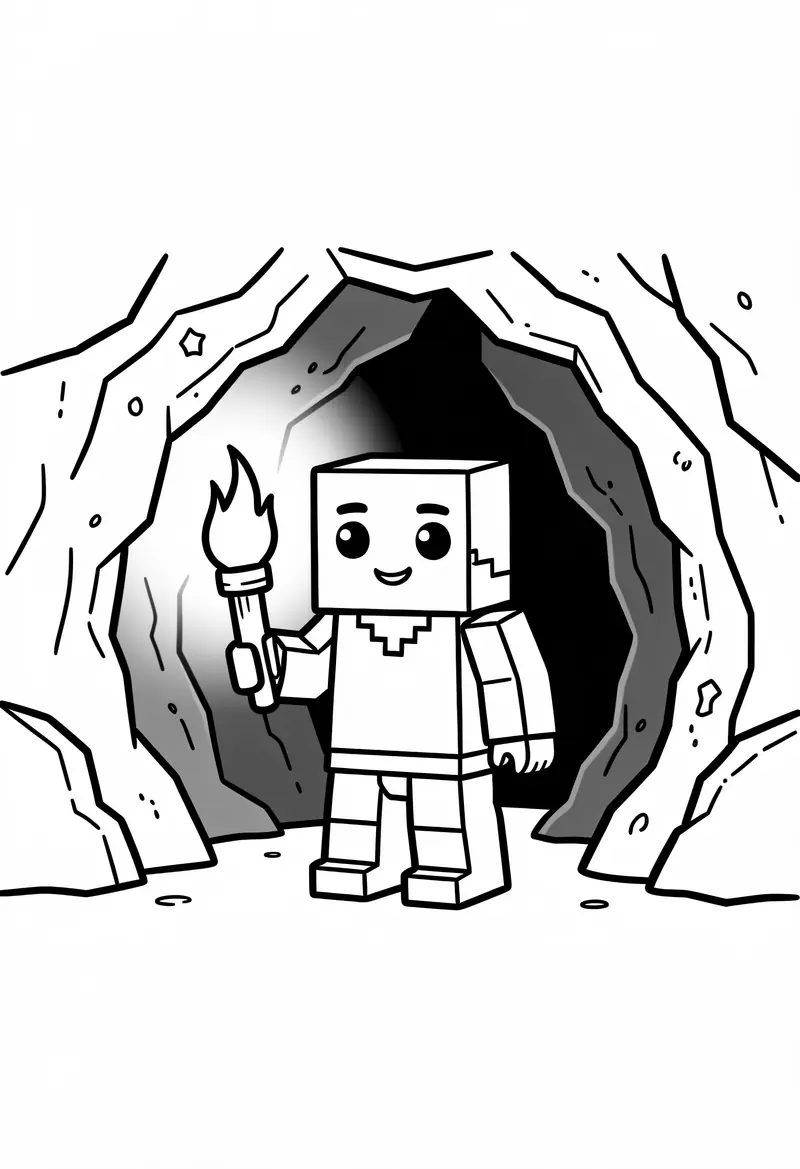minecraft coloring pages 314