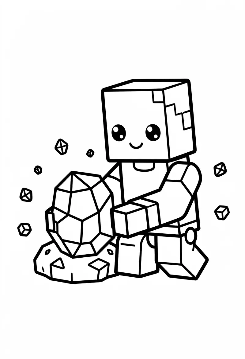 minecraft coloring pages 313