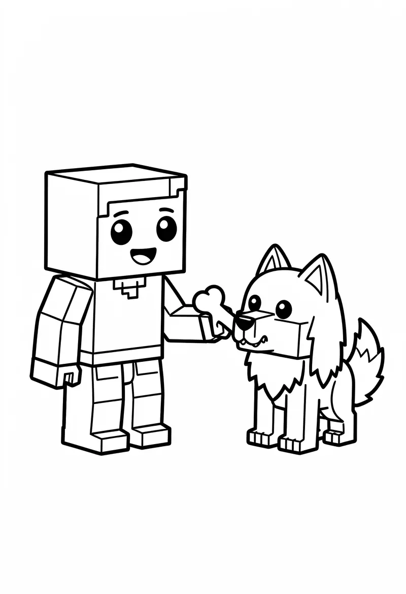 minecraft coloring pages 312