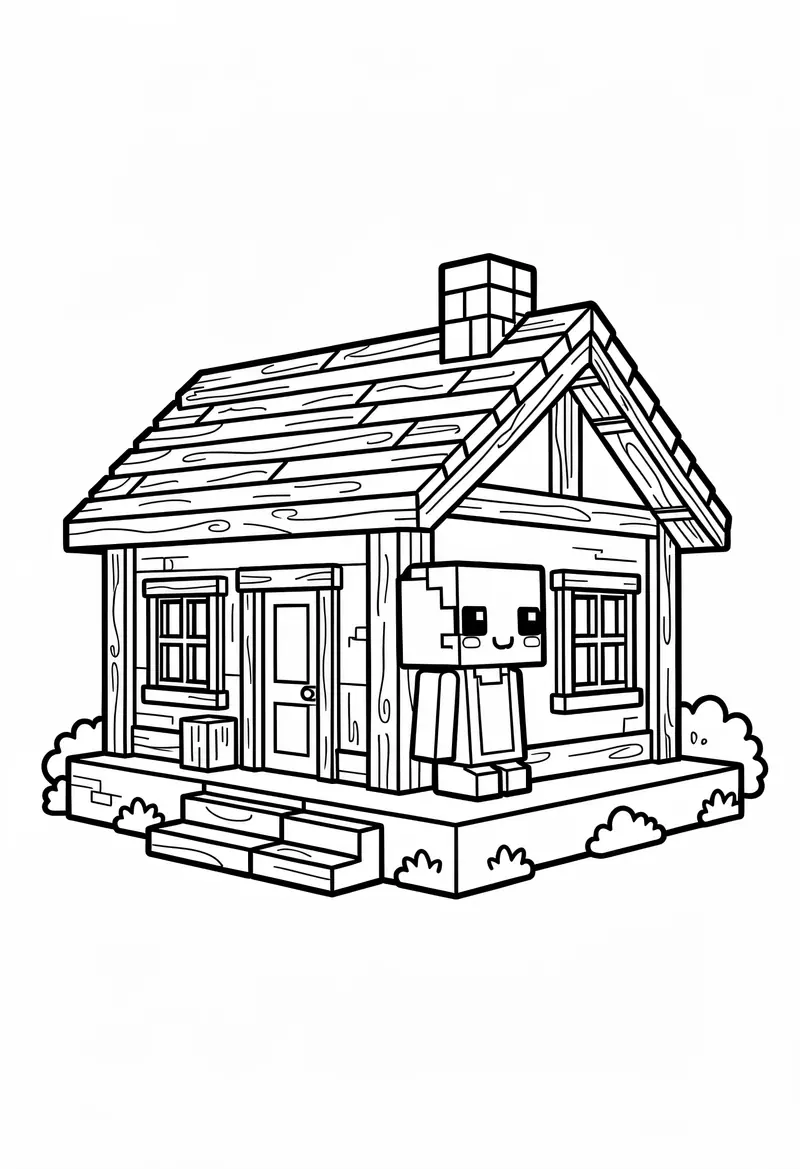 minecraft coloring pages 311