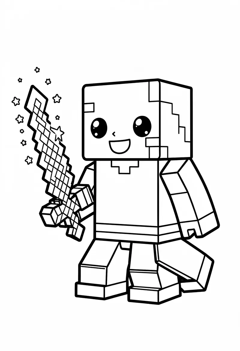 minecraft coloring pages 310