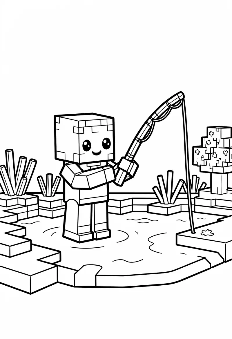 minecraft coloring pages 309