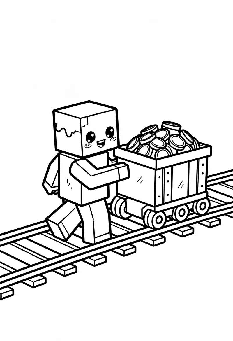 minecraft coloring pages 307