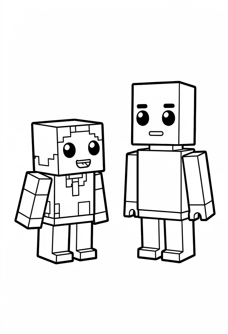minecraft coloring pages 305