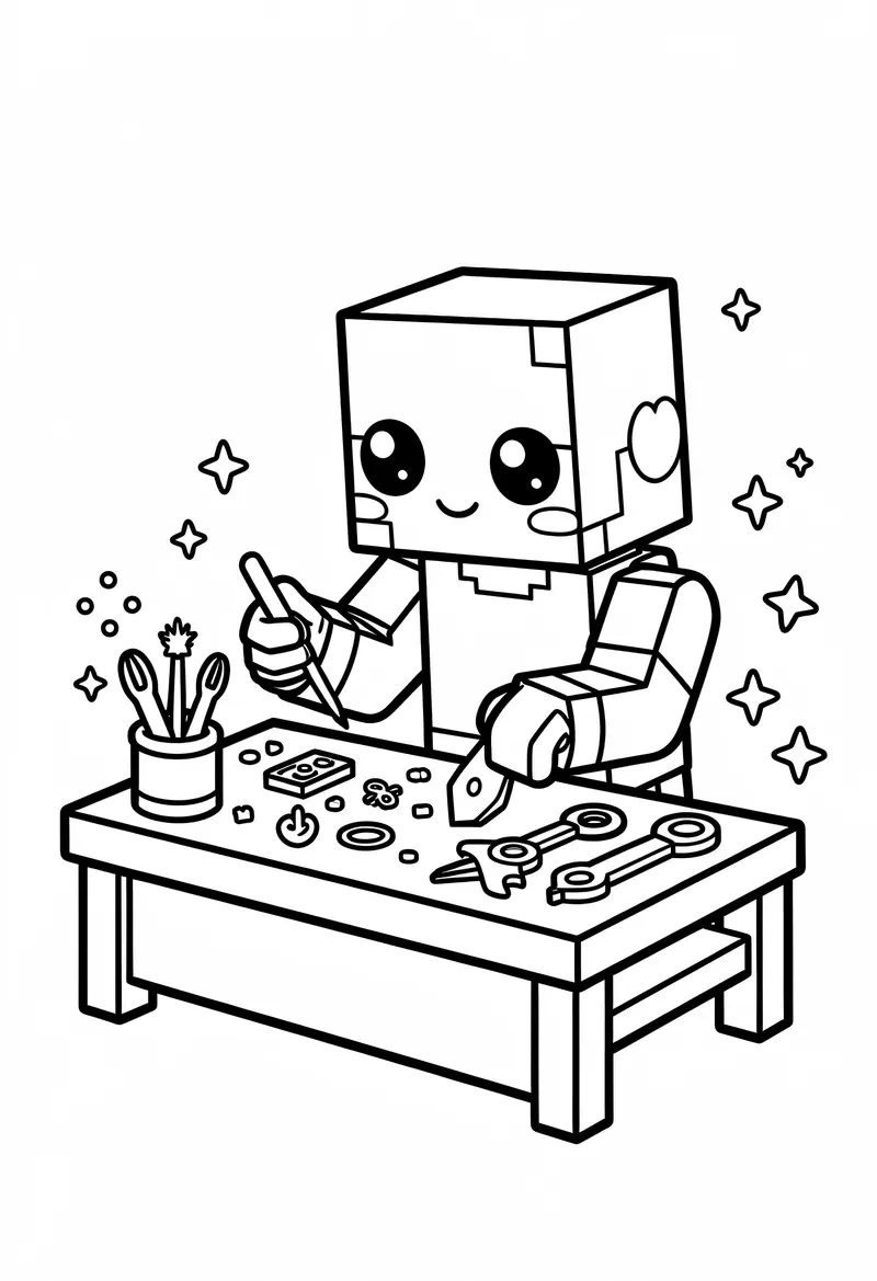 minecraft coloring pages 304