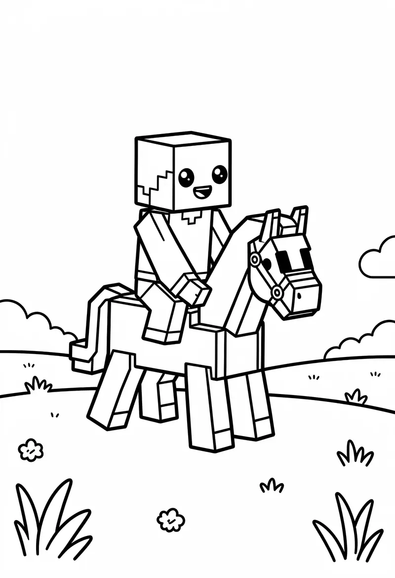 minecraft coloring pages 302