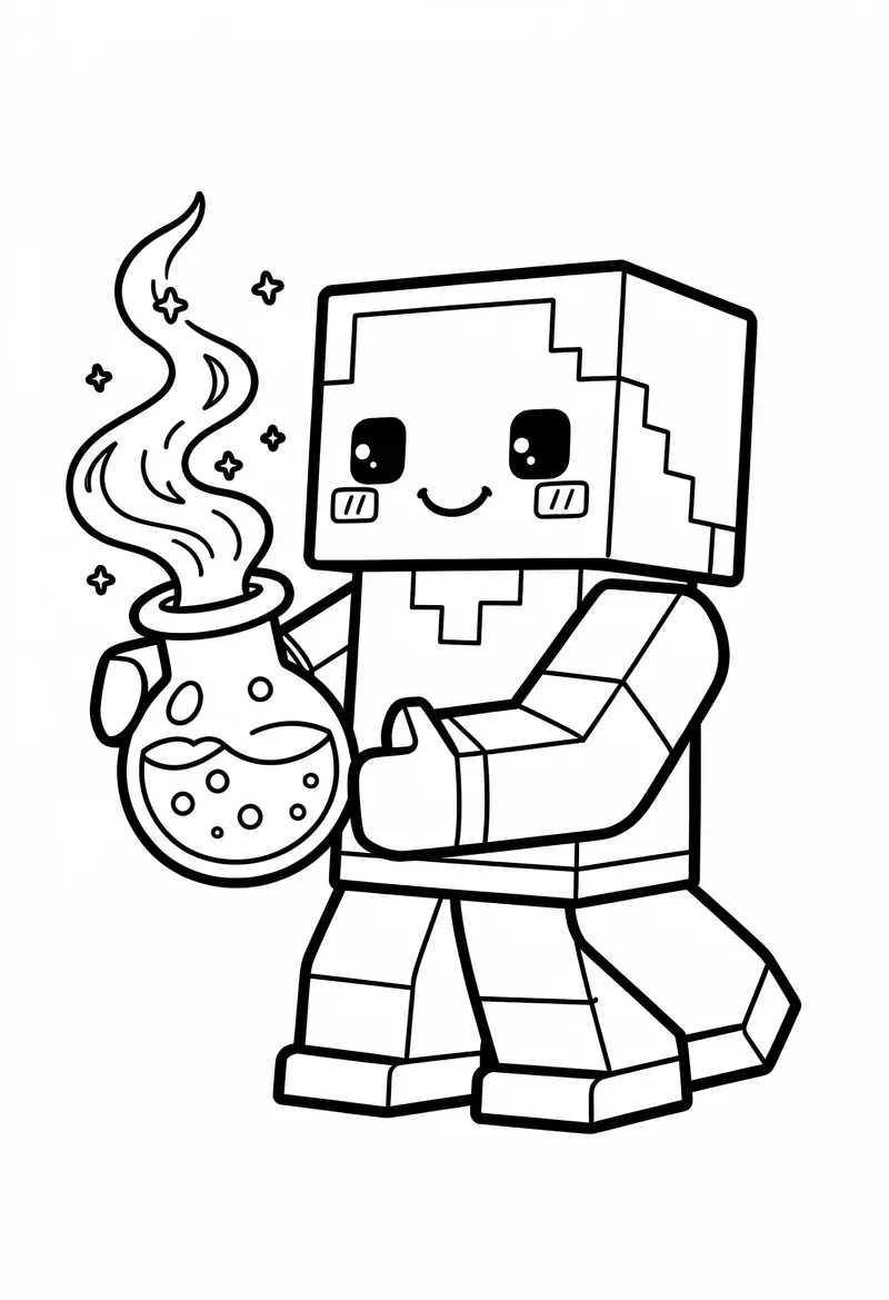 minecraft coloring pages 299
