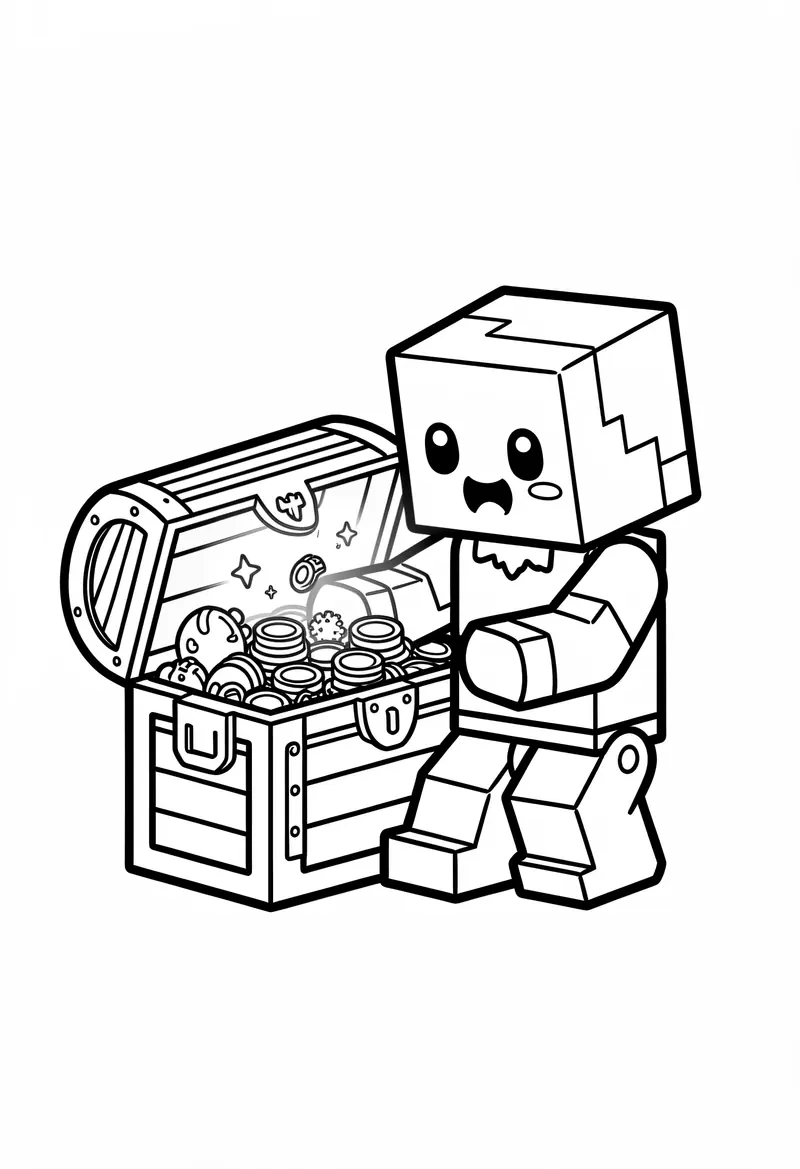 minecraft coloring pages 298