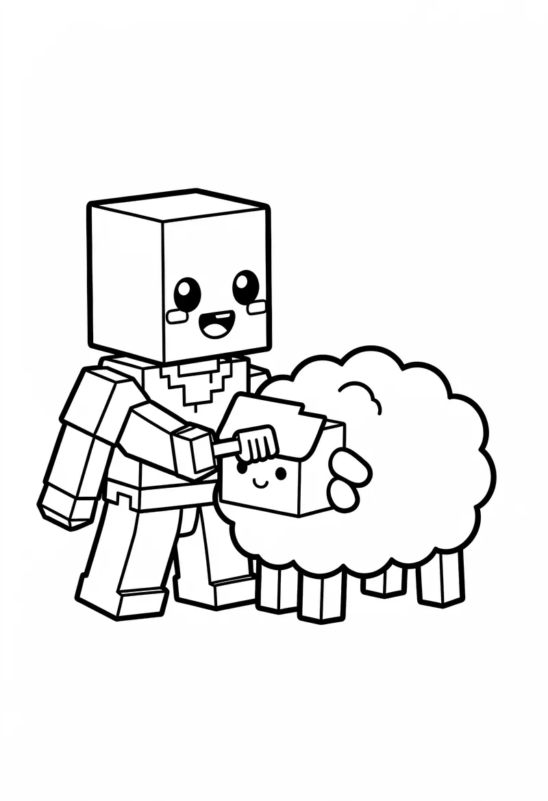 minecraft coloring pages 296