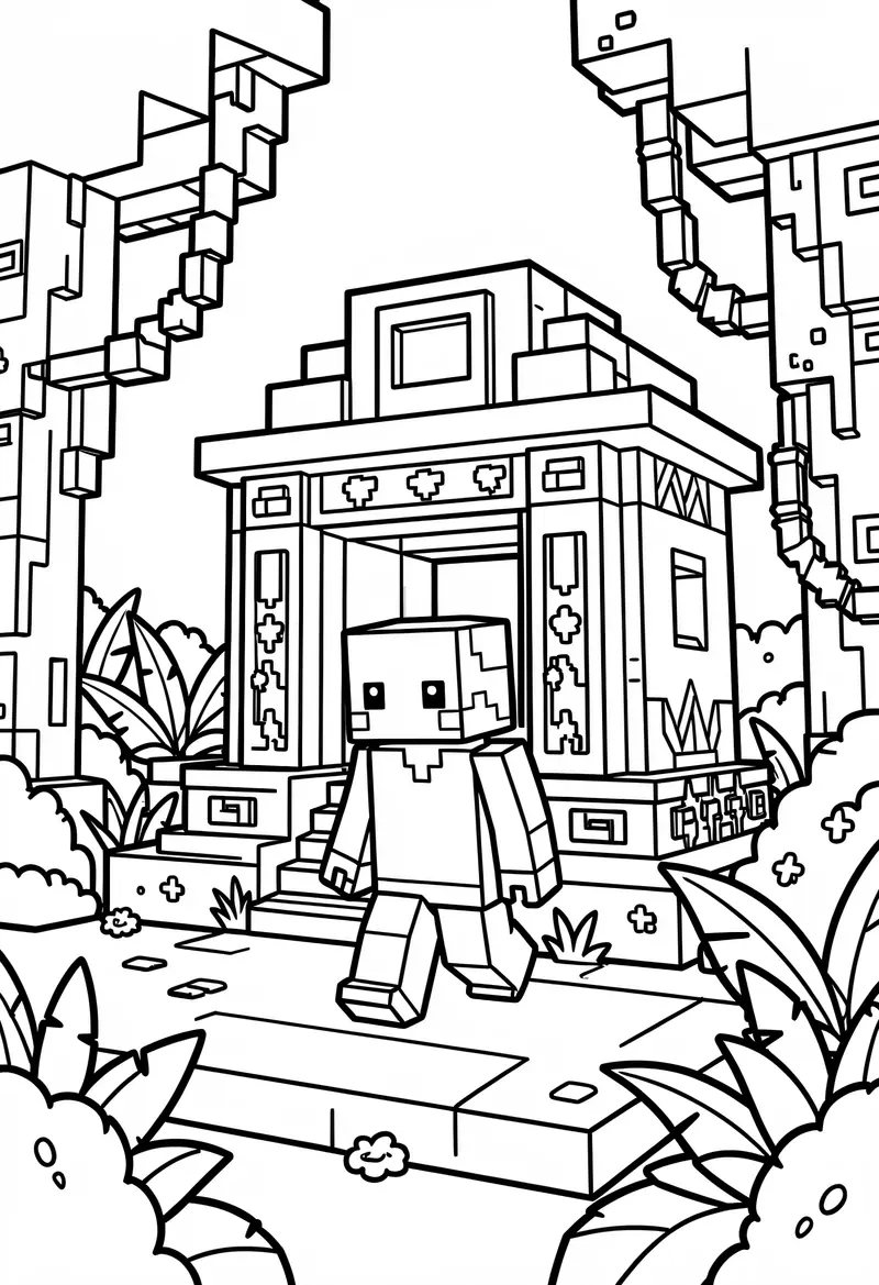 minecraft coloring pages 295