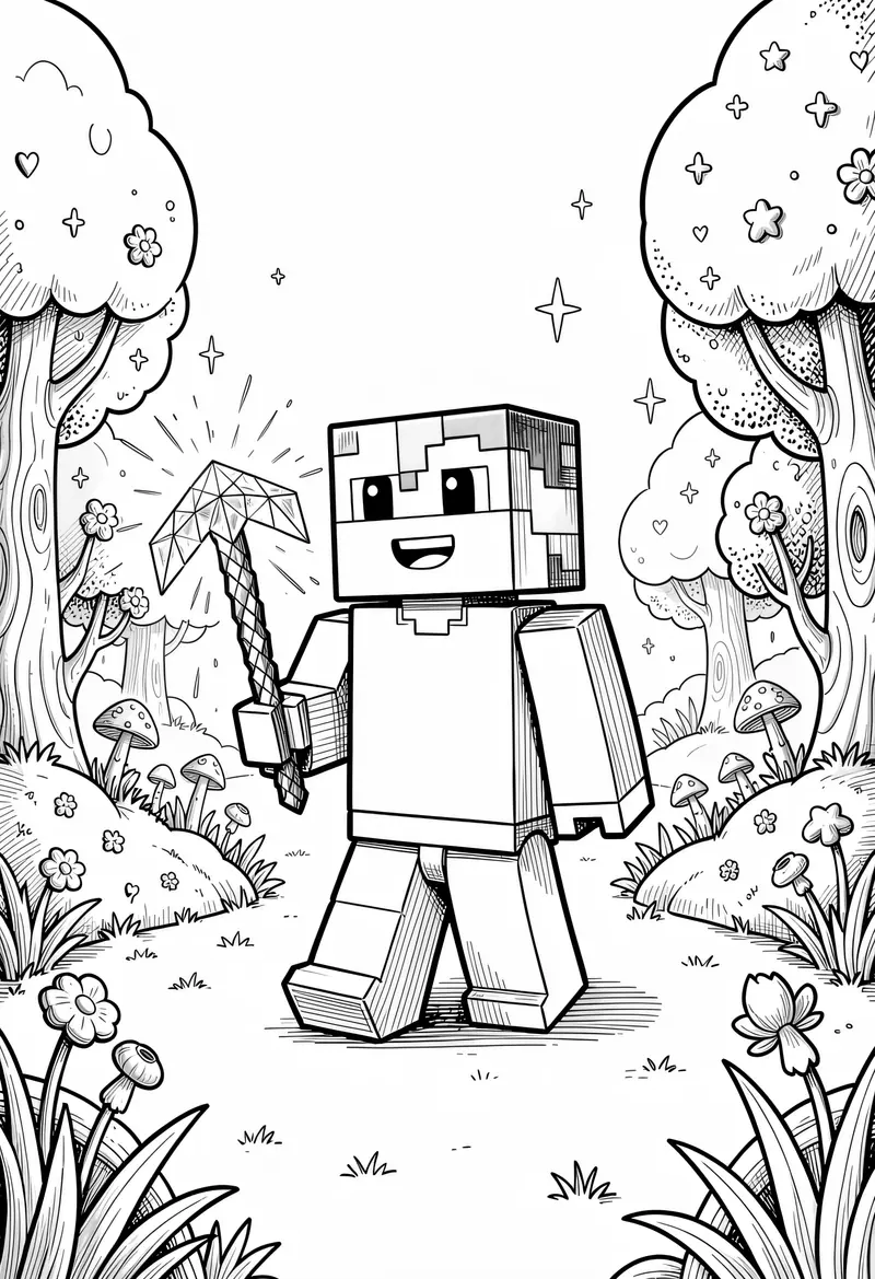 minecraft coloring pages 294