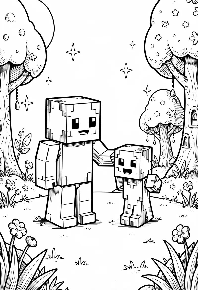 minecraft coloring pages 293