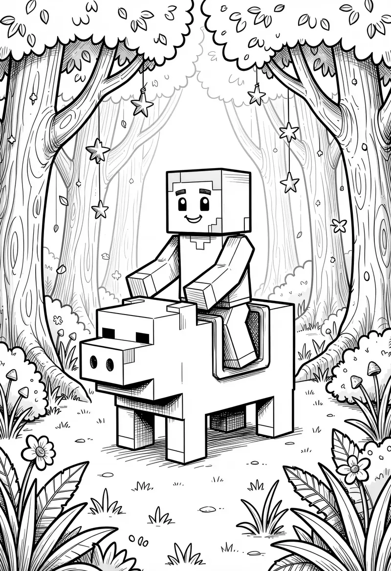 minecraft coloring pages 292