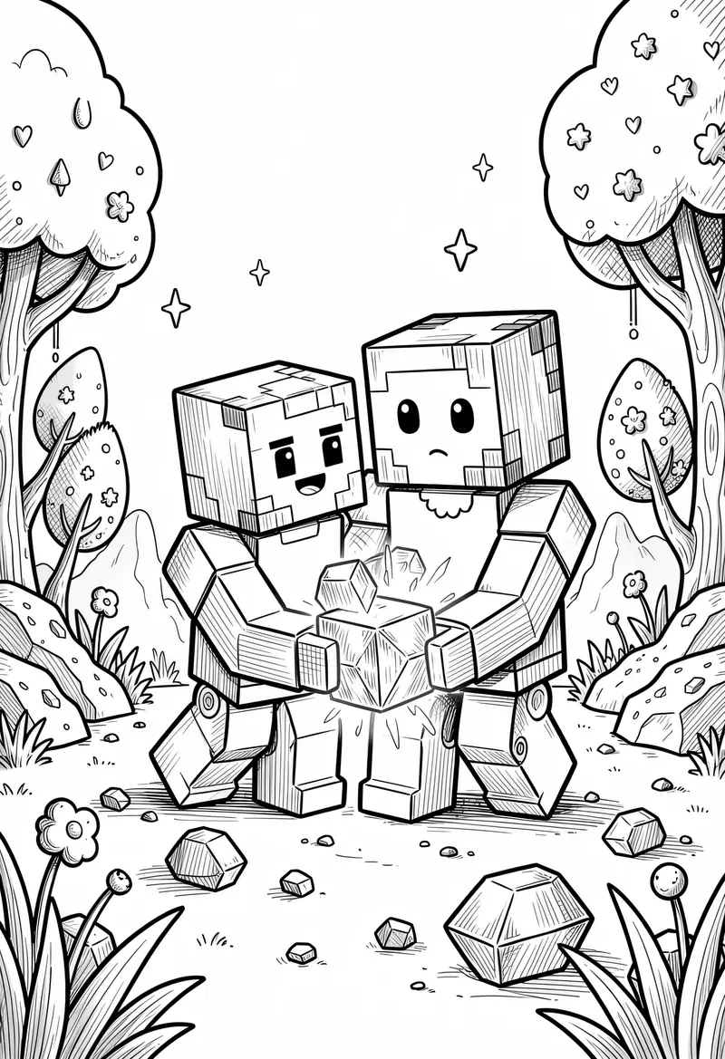 minecraft coloring pages 290