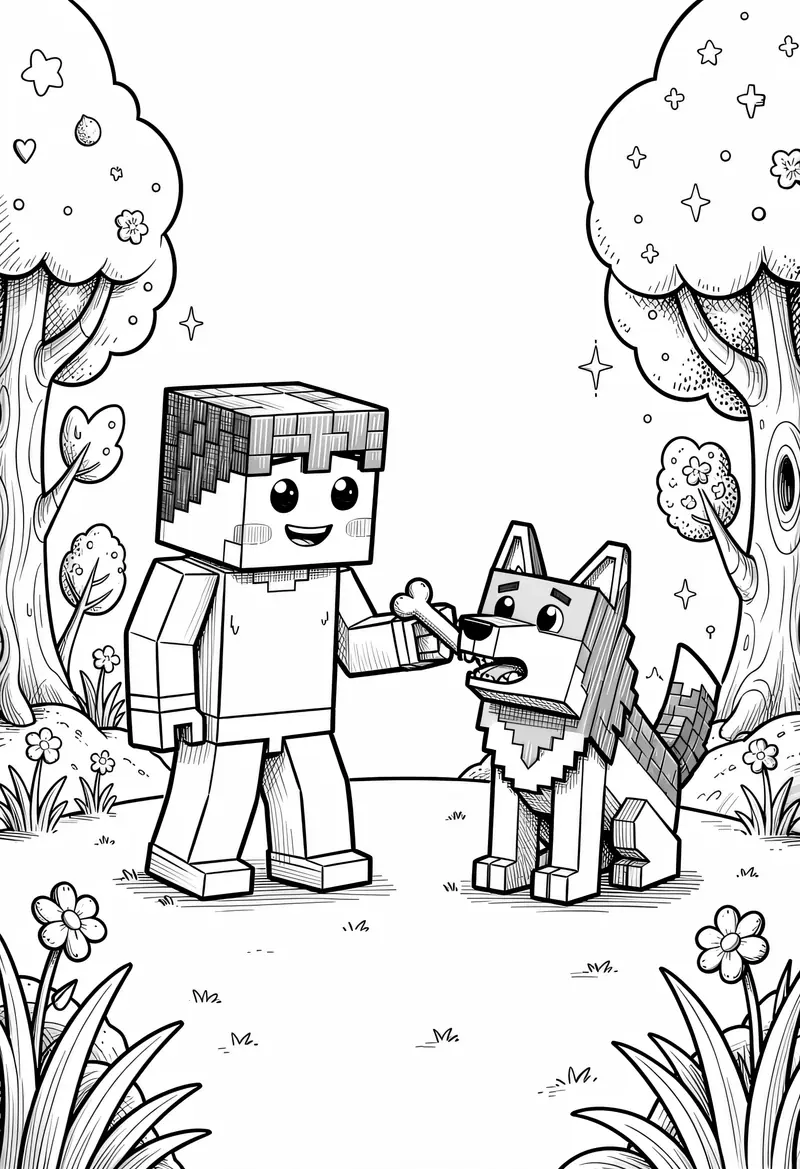 minecraft coloring pages 289