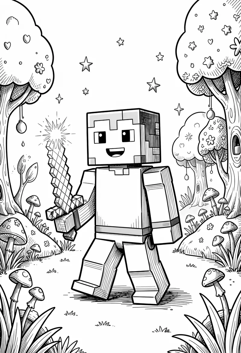 minecraft coloring pages 287