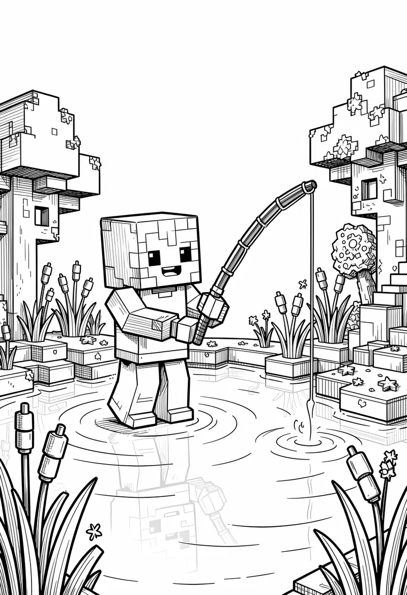 minecraft coloring pages 286