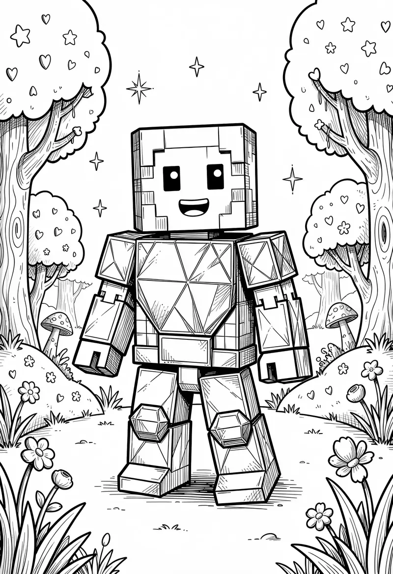 minecraft coloring pages 285