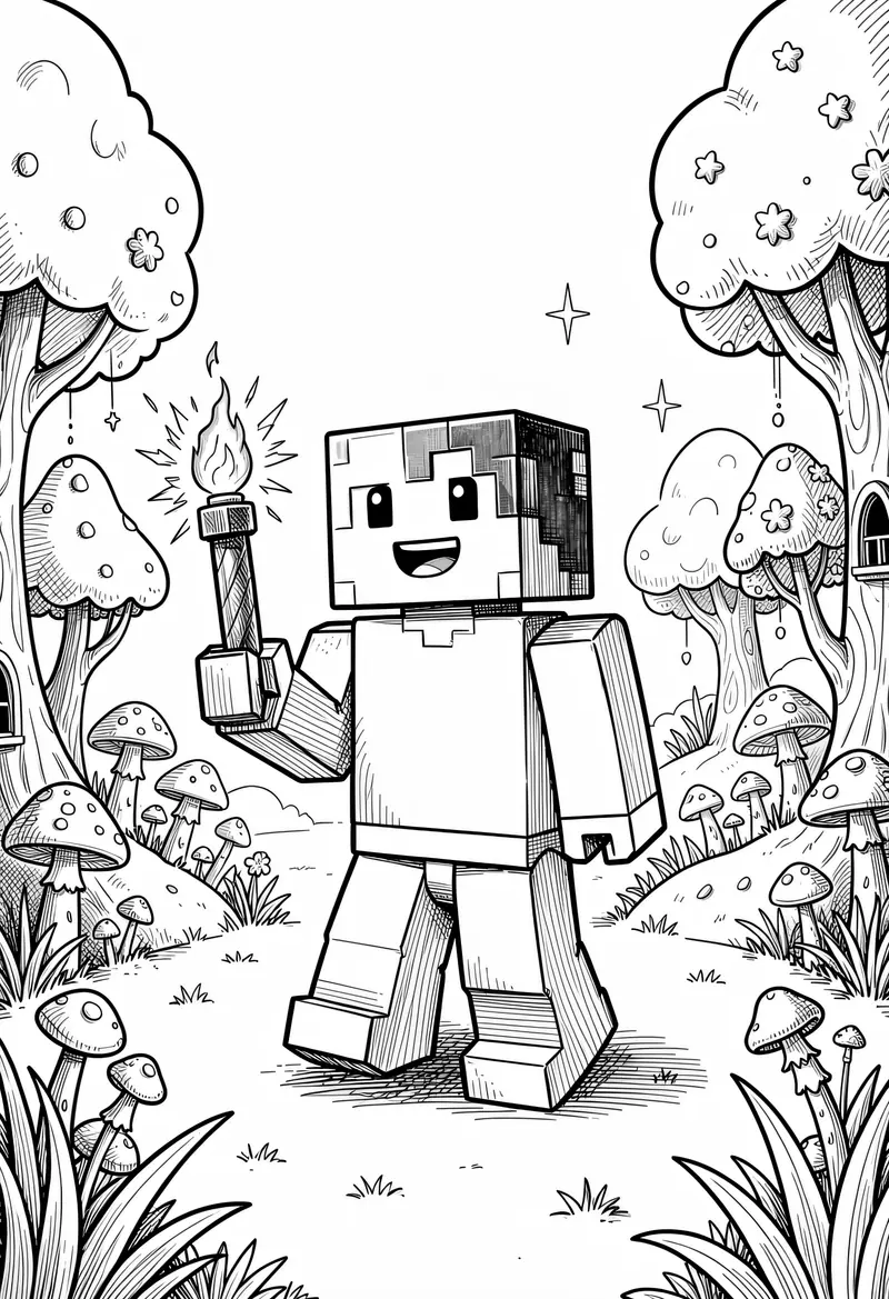 minecraft coloring pages 284