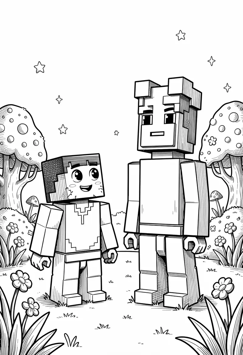 minecraft coloring pages 283