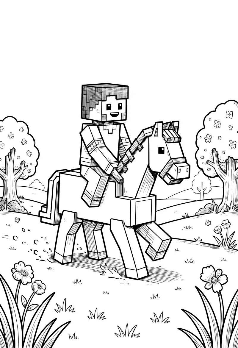 minecraft coloring pages 280