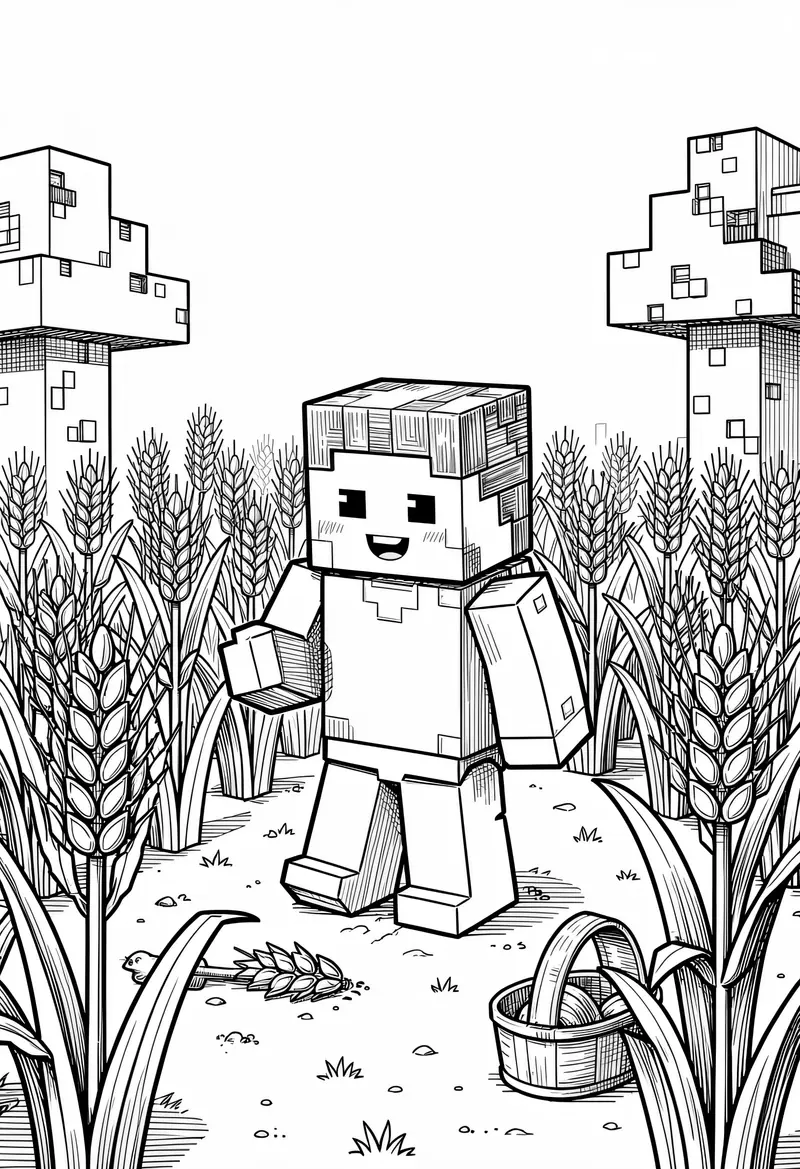 minecraft coloring pages 279