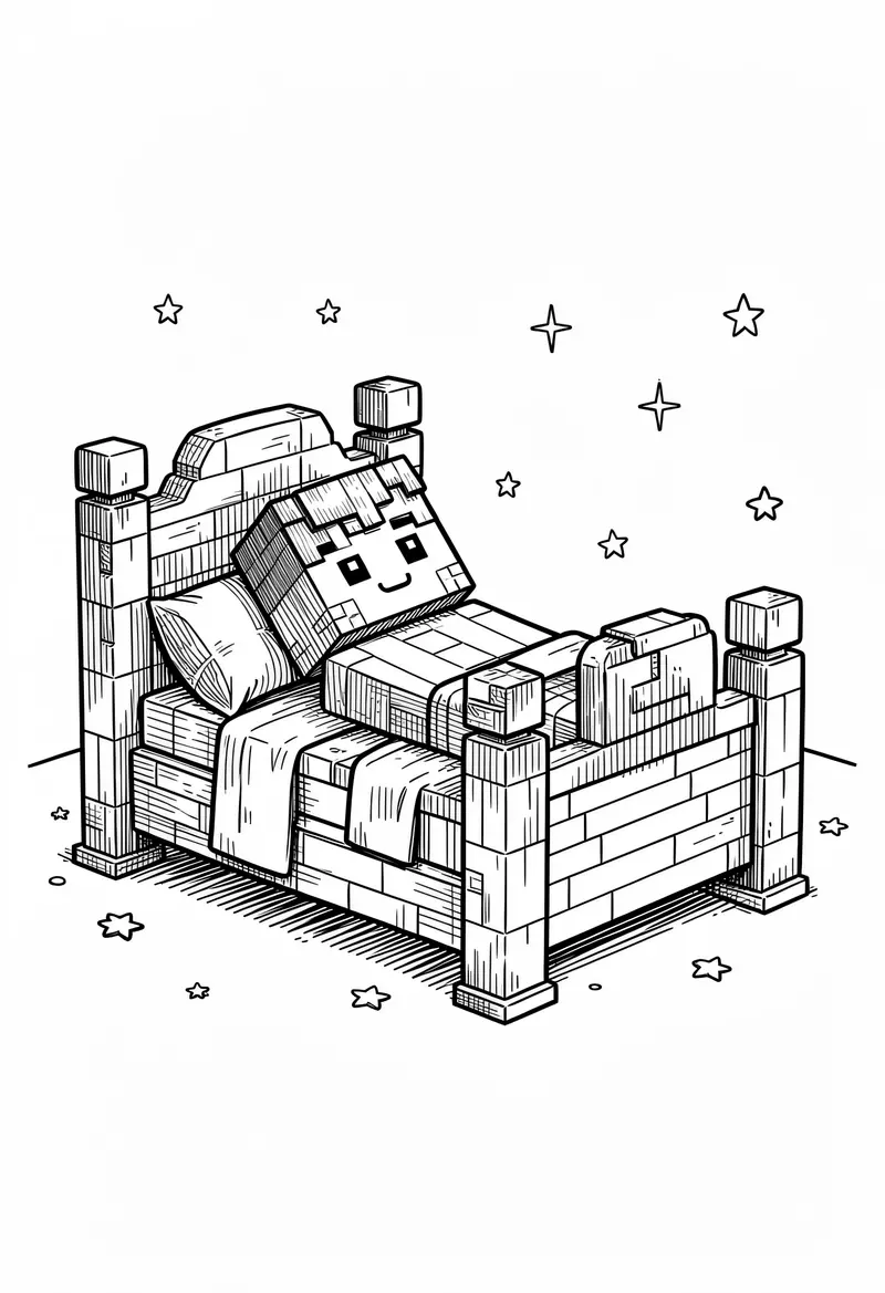 minecraft coloring pages 278