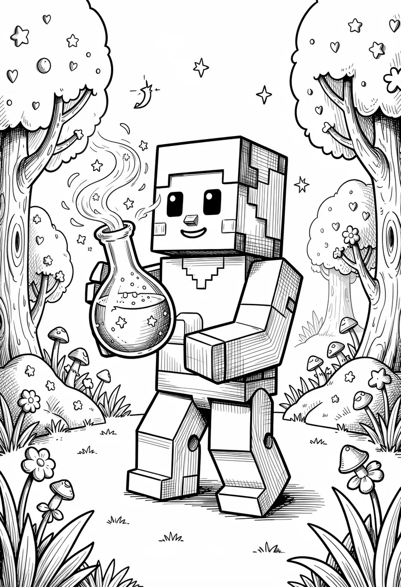 minecraft coloring pages 277