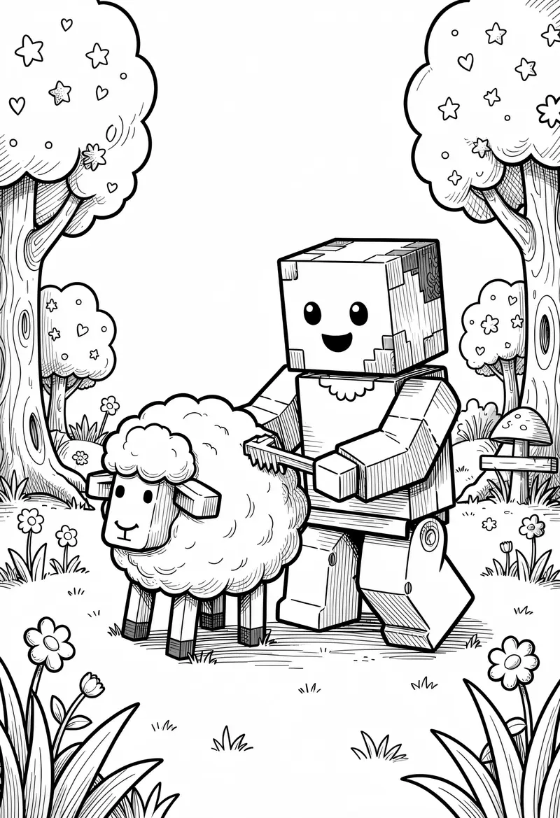 minecraft coloring pages 275