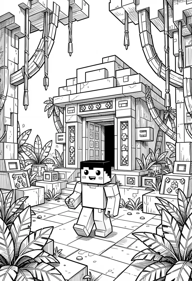 minecraft coloring pages 274