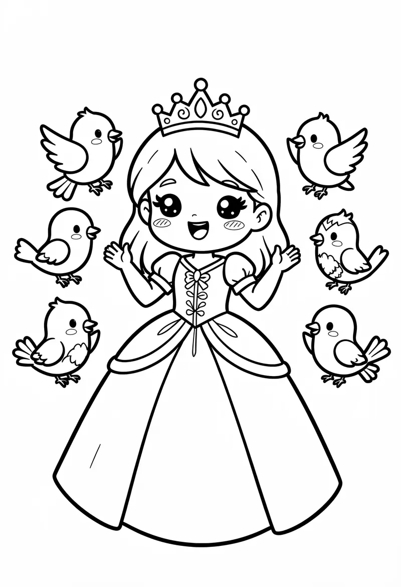 princess coloring pages 262