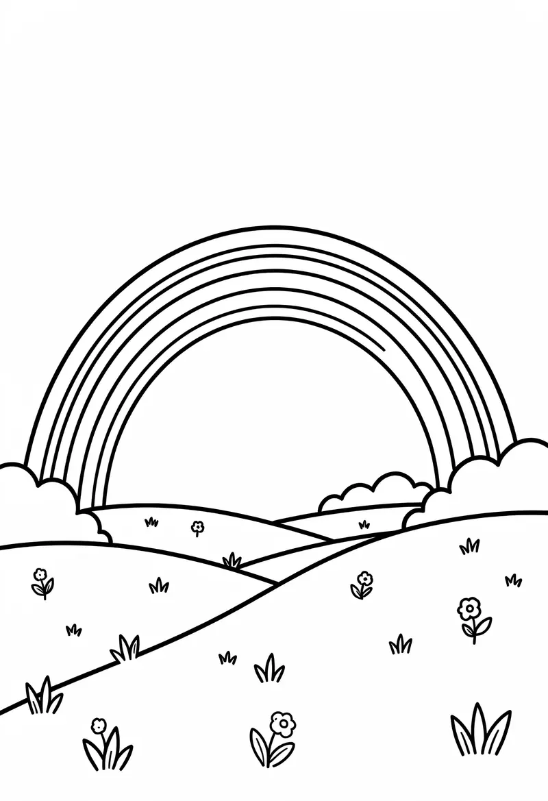 rainbow coloring pages 222