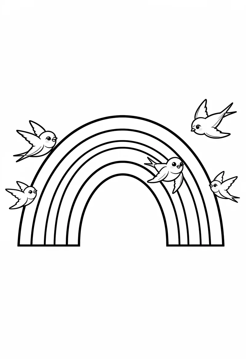 rainbow coloring pages 218