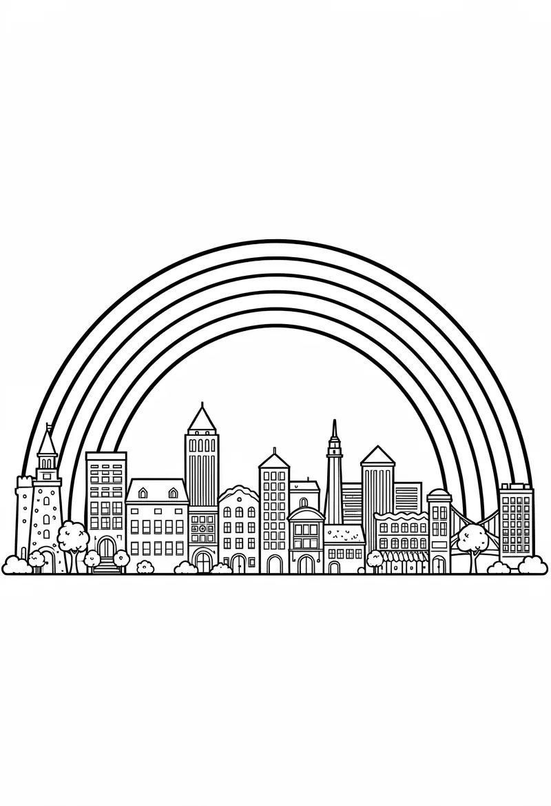 rainbow coloring pages 208