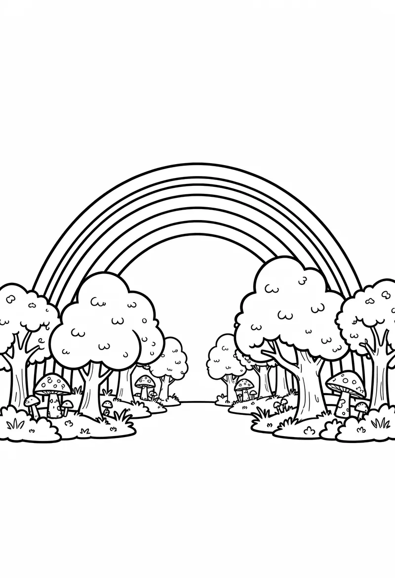 rainbow coloring pages 207