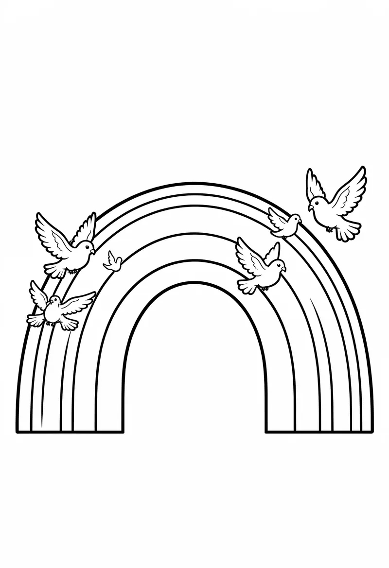 rainbow coloring pages 202